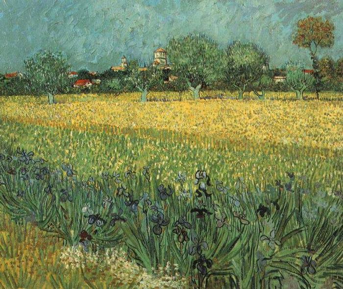 Vincent Van Gogh View of Arles with Irises Spain oil painting art